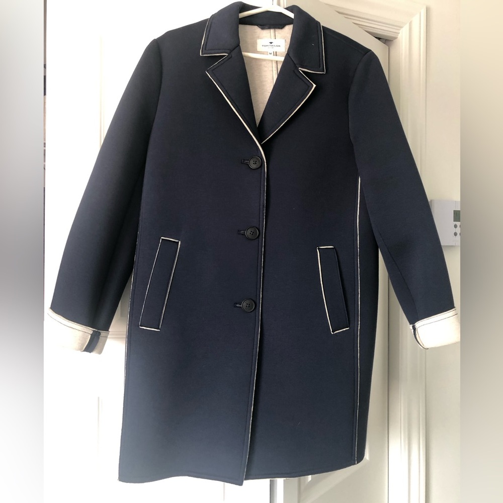 Tom Tailor navy and cream jacket size M